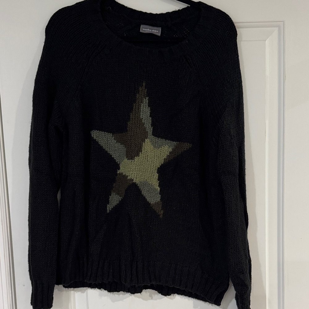 Black Camo Star Sweater